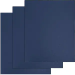 25 Pack 12 Mil Sand-Textured Polycover - Plastic Binding Cover for Business Reports and Proposals - Lightly Textured Sand Finish - Square Corners, Un-Punched, Navy Color, Office Supplies