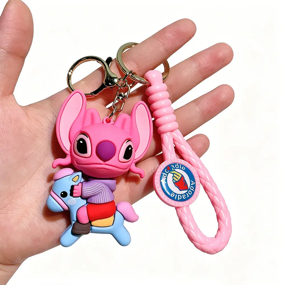 Disney Stitch Keychain Cute 3D Figural Charm For Keys Bags And Backpacks Collectible Gift For Lilo And Stitch Fans