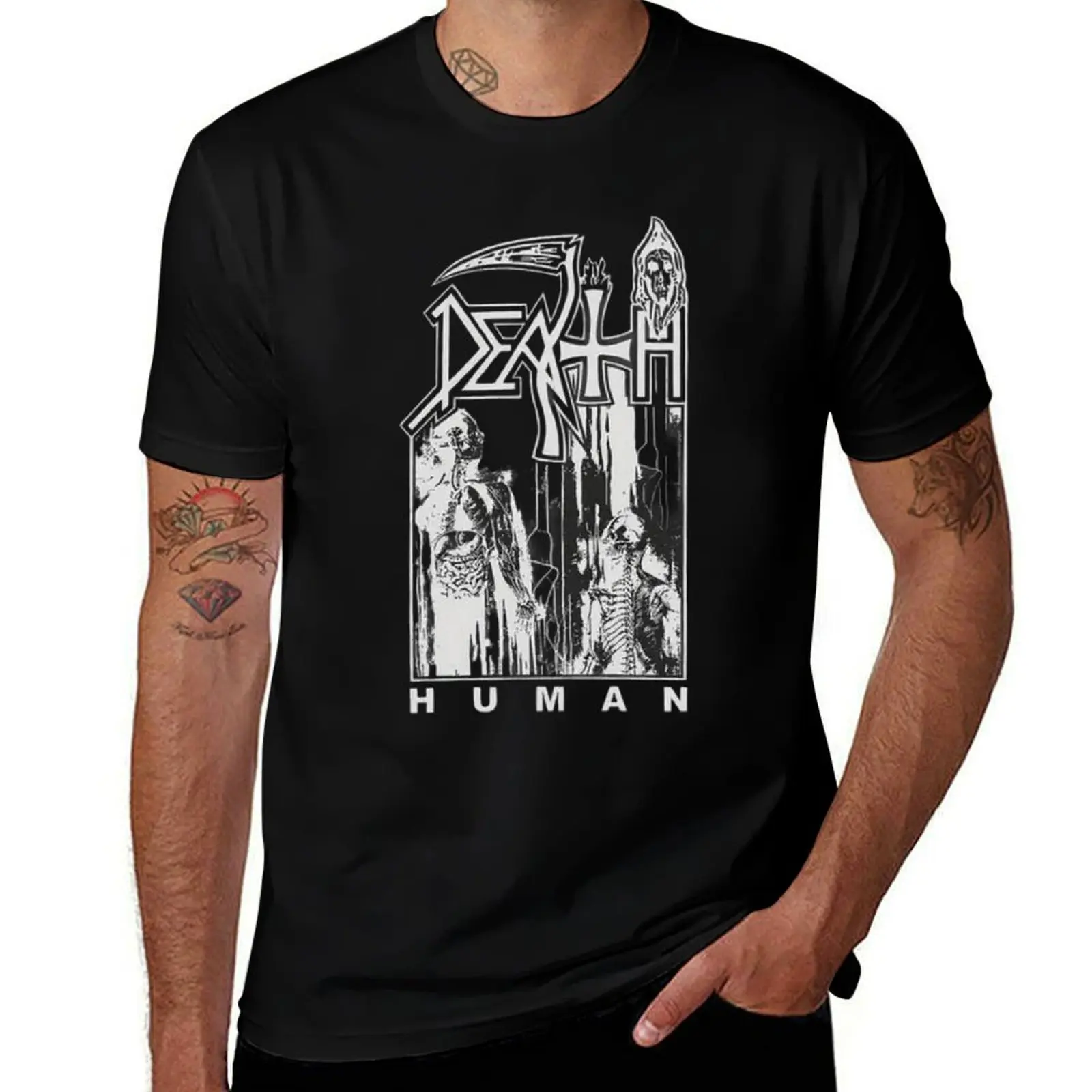 Death Band Mens T Shirts Cotton Short Sleeve T-Shirt Crew Neck Tees Casual Shirt