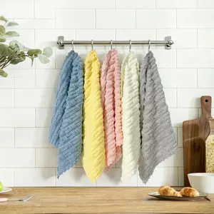 5pcs Towel bamboo flannel square towel, 30 * 30cm, square towel, lightweight, soft and absorbent, non shedding hair face towel, soft and skin friendly - suitable for home and travel use, Absorbent Breathable Towel