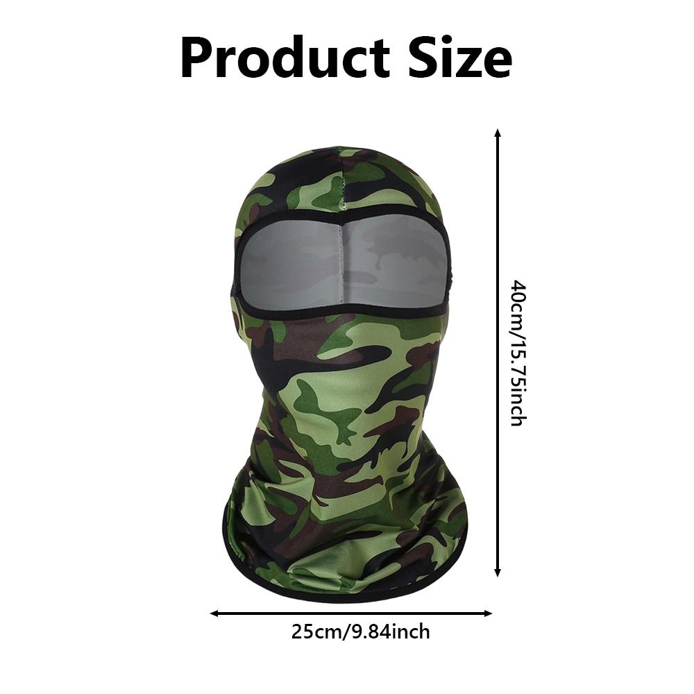  8-Piece Multifunctional Balaclava,Full Face Windproof, Breathable, Sun Protection Full, Sweat-Wicking Ice Silk Camo For Cycling, Running, Outdoor Activities for Both Men and Women