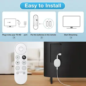 G9N9N Smart TV Remote Bluetooth-Compatible Voice Set-Top Box Remote Control Remote Controller for Google TV Chromecast 4K Snow