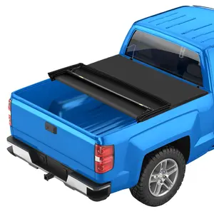 GARVEE Soft Tri-Fold Truck Bed Tonneau Cover Compatible with 2014-2019 Chevrolet Silverado and GMC Sierra 1500, 2015-2019 Silverado/Sierra 2500 3500 HD Fleetside 5.8ft Bed, Including 2019 Legacy and Limited Models