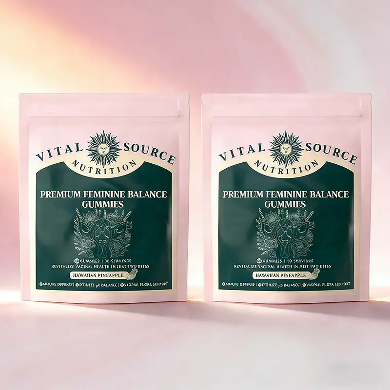 [Flash sale : 1/2/3 Pack] Vital Source Nutrition Women's Wellness Gummies Hawaiian Pineapple Flavor Probiotic Cranberry Extract for pH Balance & Intimate Health Support 30 Servings