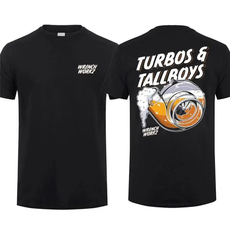 Wrenchworkz Turbos & Tallboys T-shirt For Diesel Lovers & Truck Enthusiasts Menswear Streetwear Crewneck Tee Made in USA Printed Casual Graphic Design Casual Fashion Breathable tiktokshopspringglowup,summervibes#heatwave、#summervibes#heatwave、#summervibes