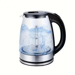 Electric Kettle, Large Capacity Glass & Stainless Steel Tea Kettle, 1000W Fast Boil with Auto Shut Off for Tea & Coffee