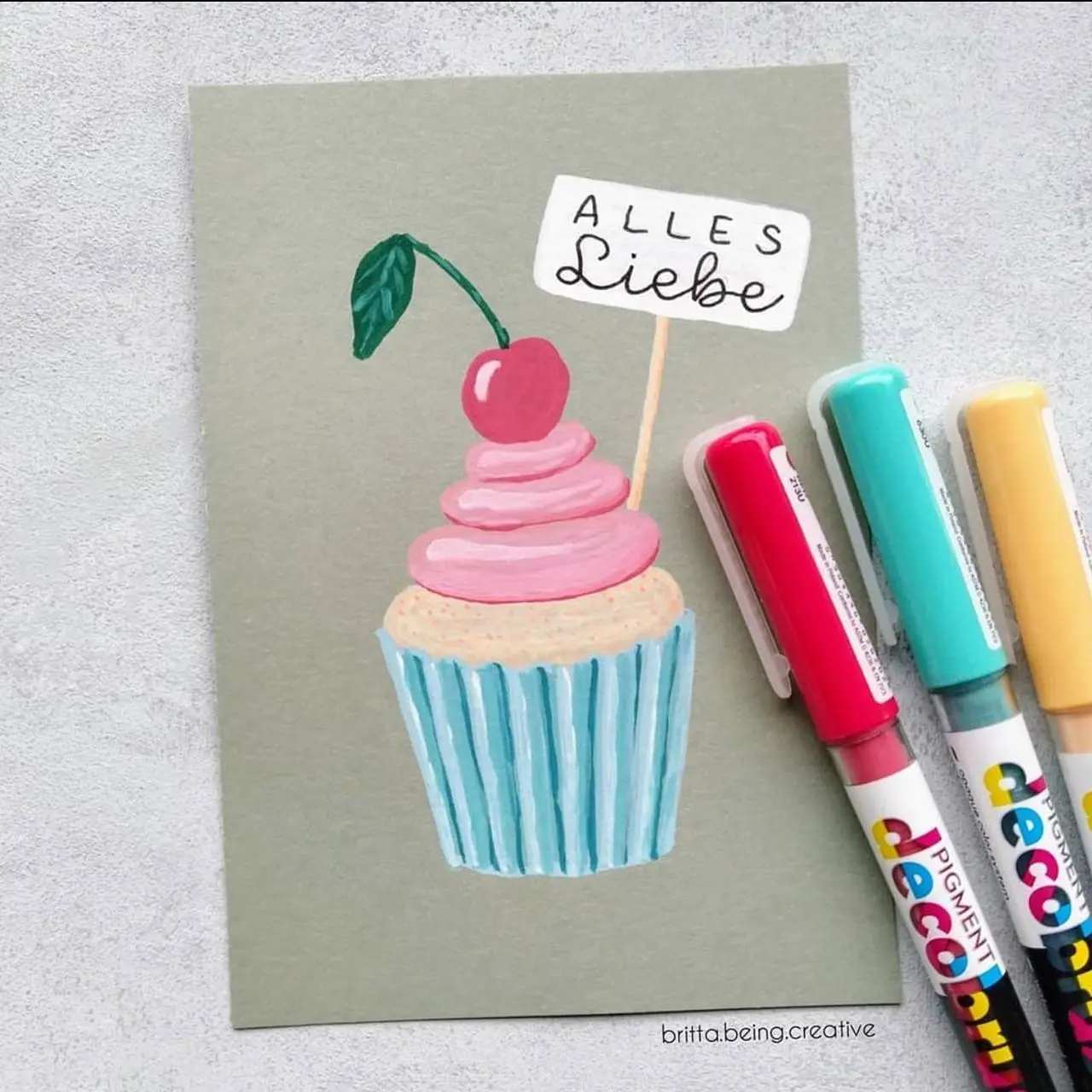 Karin Pigment DecoBrush - Perfect for Scrapbooking and Card Making
