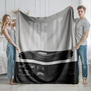 1 piece Performance analysis of the McLaren 765LT supercar. themed flannel blanket - Modern-style flannel blanket, suitable for sofas and beds, all-season use, super soft and comfortable, digital printing, 100% polyester material, machine washable