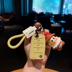 Car Key Case with Star Doll + Portable Lanyard, Anti-Drop Protection, Durable Keychain Cover, Easy Installation, Fashion Gift ChoiceSagitar‌，Bora‌，POLO，Lavida‌，Lamando‌，TAYRON，THARU‌，T-Roc‌，Tiguan‌，Teramont
