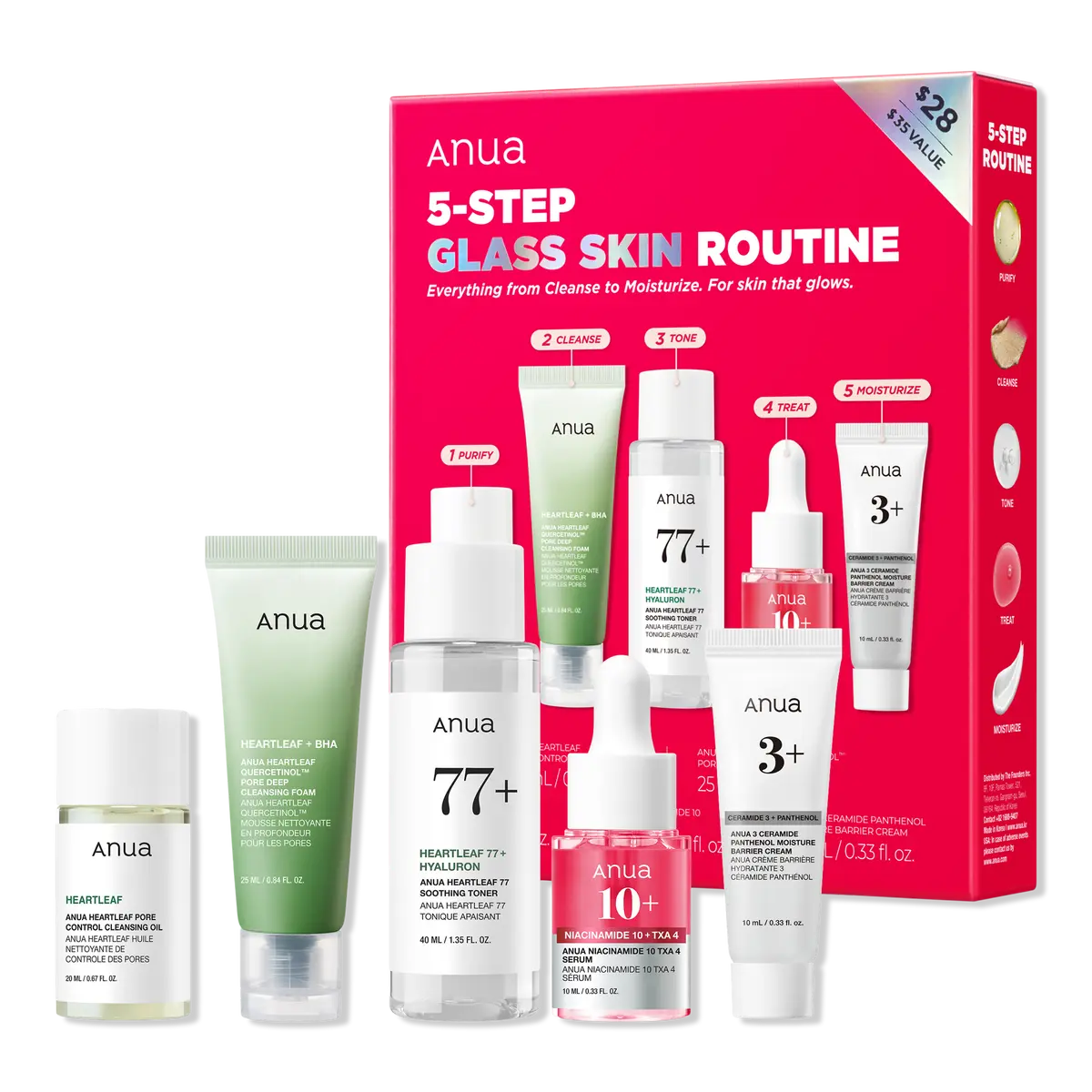 ANUA Anua 5-Step Glass Skin Routine Set ($48 Value!) ANUA Anua 5-Step Glass Skin Routine Set ($48 Value!)