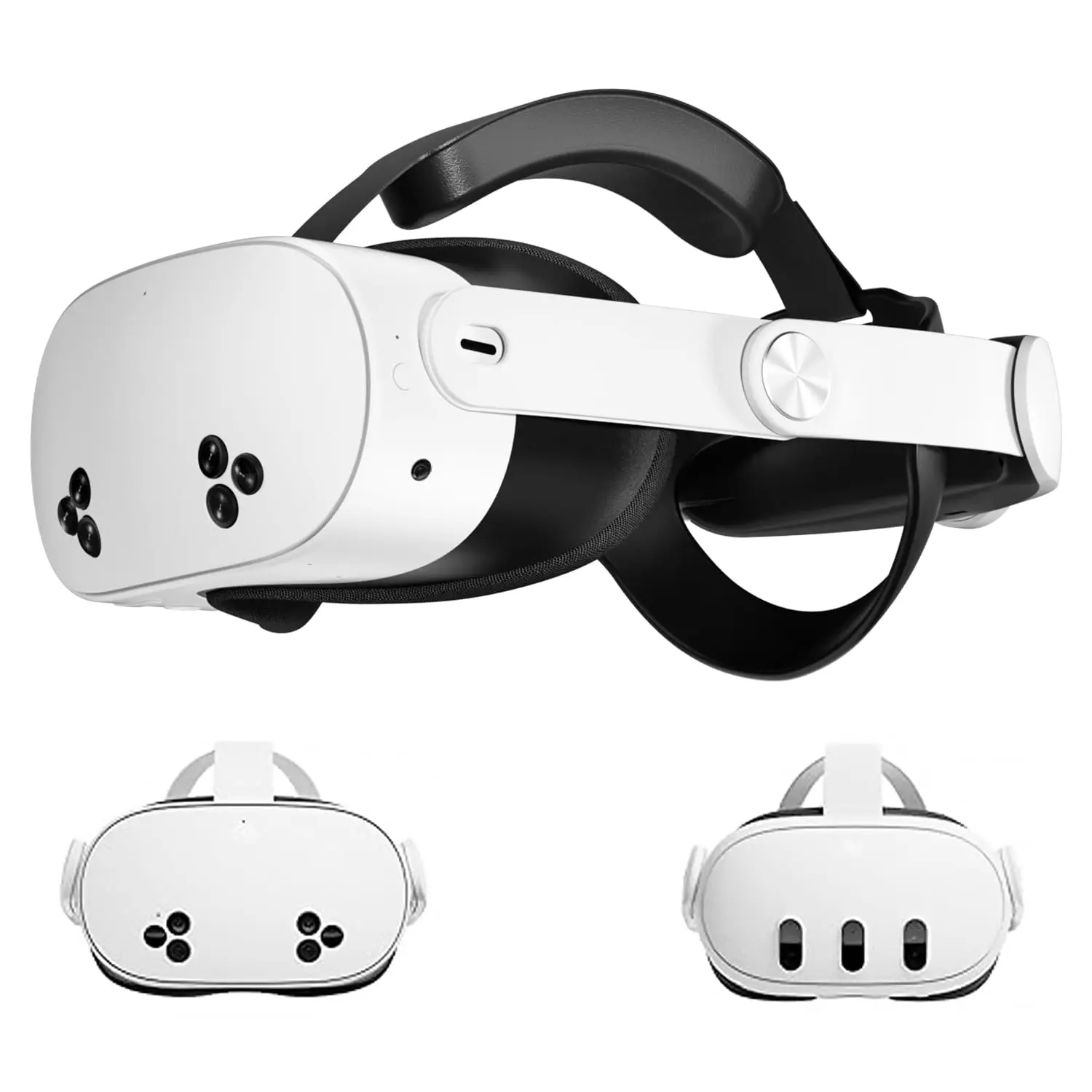 Head Strap for Meta Quest 3/3S,Comfort Adjustable Elite Strap Replacement for Oculus Quest 3/3S Reduce Pressure,Soft Cushion VR Headset Accessories for Longer Immersion Game Portable controller