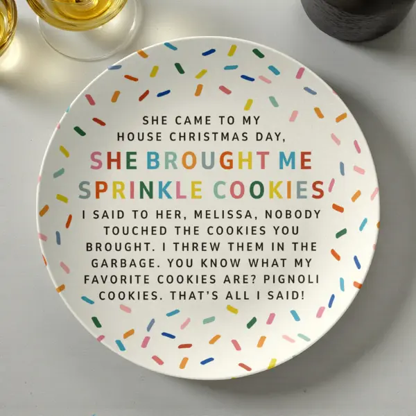 Real Housewives Quote Art Plate, Funny RHONJ Kitchen, She Brought Me Sprinkle Cookies, Bravo Fan Gift, Real Housewives Gift, Reality TV