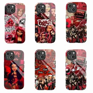 Gothic Red Bratz Themed Phone Case Premium Matte Texture, Protection, Shockproof, Anti-Drop, Anti-Fingerprint For IPhone 17-12, Pro Max, Pro Plus, and Samsung S25-22 Protection Safety