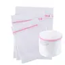 4-Pack Heavy Duty Mesh Laundry Bags Delicate Care System for Bras/Shoes/Sweaters, Hypoallergenic Washing Protector with Zipper Lock for Machine Wash Net Household Items White Home Goods Lightweight Washer