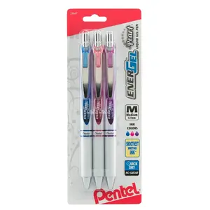 Pentel EnerGel Pearl Retractable Gel Pen, Assorted 3-Packs