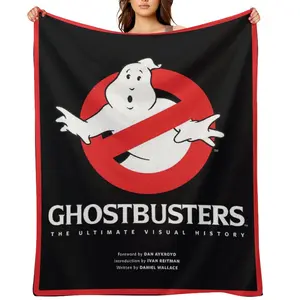 Ghostbusters Soft Cozy  Pattern Flannel Blanket Versatile, and Warm for Nap Office School Retro Home Picnic Travel and Gift BlanketsD910-495