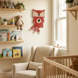 Cute Fox Tail Swinging Wall Clock, Perfect Gift for Any Occasion, Ideal for Home & Office Décor, Home Decor, Unique Design, Vibrant Colors