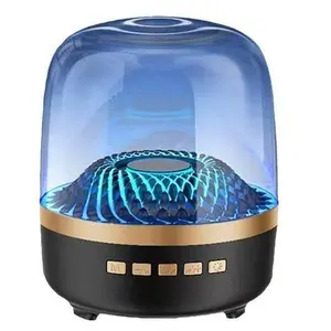 Wireless Bluetooth speaker for living room with bass surround, desktop colorful lighting, small Harman glass speaker