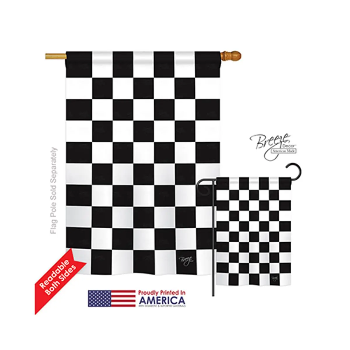 Breeze Decor 09017 Winner Outdoor 2-Sided Vertical Artwork House Flag, 28x40 in Banners for Home Supplies Festive Displays