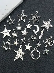 20pcs Bulk Mixed Footprints Pet Dog Charms, DIY Animal Pendants, Antique Silver Color, Jewelry Making, Bracelet Necklace Keychains, Craft Supplies