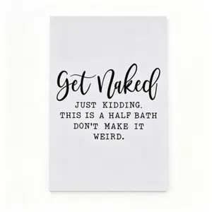 Funny Get Naked Bathroom Sign, Humor Wall Art Decor, Farmhouse Mini Bathroom Sign, Quirky Gift for Home lovely