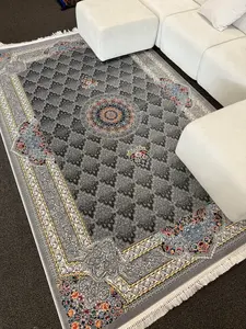 2026 Luxury Traditional Persian-Inspired Rug – Light Gray with Classic Central Medallion | 1200 Reeds