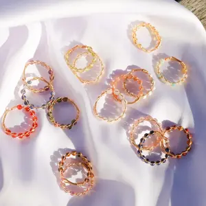 Custom Dainty Crystal Rings | Wire wrapped rings | cute Beaded ring | twisted ring