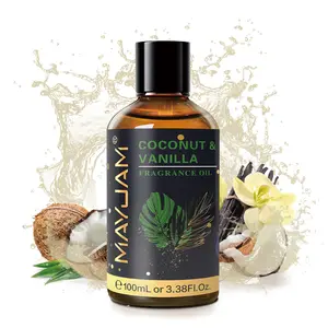 MAYJAM 100ML Glass Bottle Fragrance Oils, Scent Oils for Diffusers for Home, Room Sprays, Aroma , Home Fragrance, Candle Making, Coconut Vanilla
