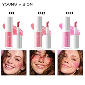 3 Color Liquid Blush Single Pack, Flawless Natural Finish Cosmetic for All Skin Types, Long Lasting Makeup Essential