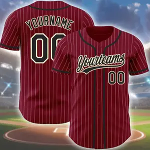 Custom Pinstripe Baseball Jersey, Personalized Team Uniform For Sports Fans, Game Day Outfit, Casual Streetwear, Classic Baseball Sportswear
