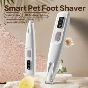 Dog Paw Trimmer Electric Dog Trimmer for Paws,Rechargeable Low Noise Waterproof Micro Precision Cordless Grooming Clipper with LED for Safe Pet Grooming Ears Rump Face Eye Paw Hair Trimmer for Pets