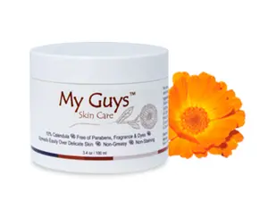My Guys Skin Care Cream 3.4 oz Travel Size - Plant-Based Formula with Calendula & Rose for Sunburn Eczema & Chemo Side Effects