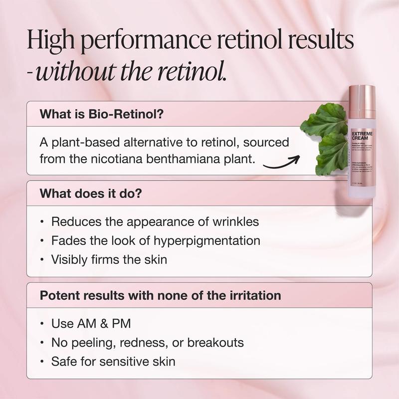 iNNBEAUTY PROJECT Extreme Cream Anti-Aging Firming & Lifting Refillable Moisturizer with Bio-Retinol Peptides 0.5 oz 15 ml