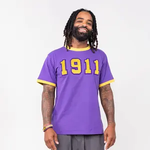 Omega Psi Phi 1911 Brush Embroidery Tee