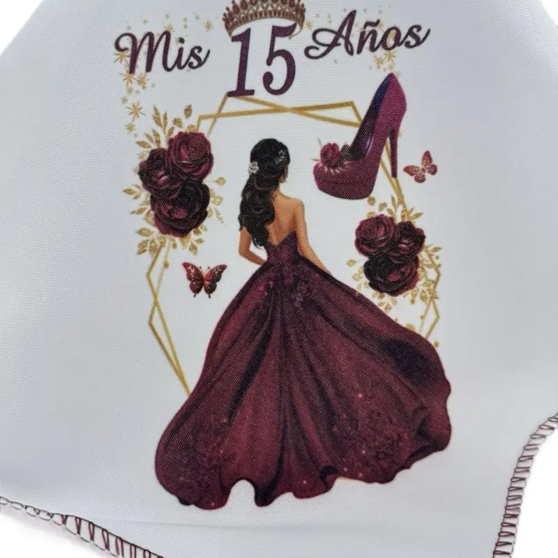 Quinceanera Printed Packaged Napkins - 12pcs 10x10 In Polyester Tableware for Quinceanera Events, Mis 15 Años Celebrations with Unique Design & Message