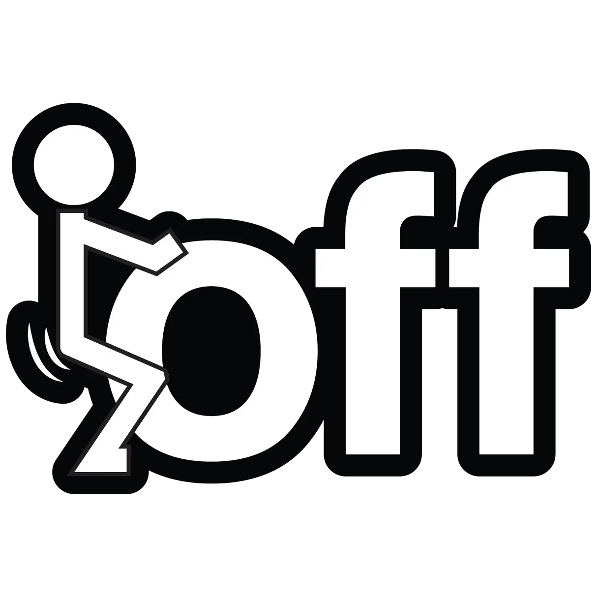 Funny F-Off Stick Figure Joke Vinyl Sticker | Die-Cut Sticker for Laptop Water Bottle