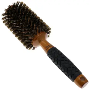 2.5" Boar Bristle Round Hair Brush for Blowdrying and Detangling