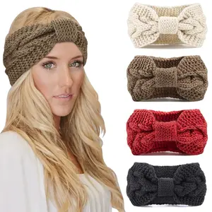 Knit Crochet Women Ear Warmer Soft Stretch Headbands 4 Pack