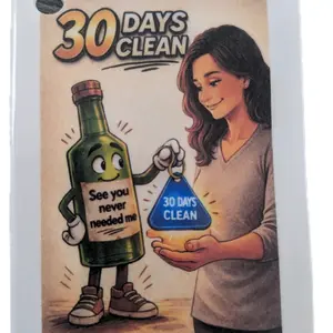 Recovery Card Keychain -  Celebratory Accessory for Sobriety Milestones