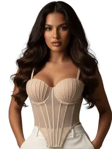 elegant lace corset top structured fit