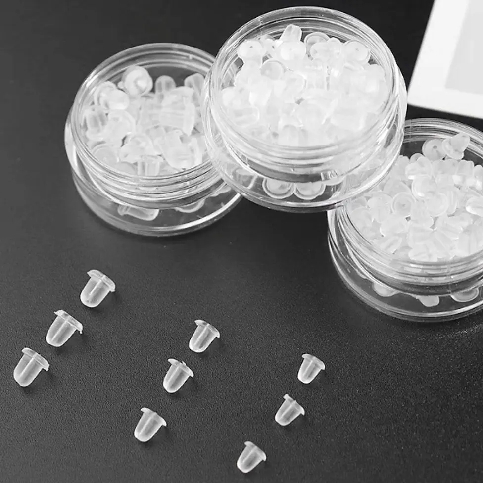 Transparent plastic ear caps