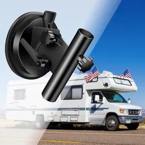 RV Flag Mount, Ultra Strong Suction Cup Flag Holder for RV, Adjustable Angle Camper Flag Pole Holder, Perfect for Car, Truck, SUV, ATV, Travel Trailers (1 Pack)