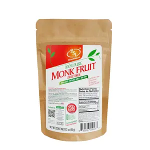 Pure Monk Fruit Sweetener | Zero Calorie Sugar Substitute | Keto & Low Carb Sugar Free | No Erythritol | No Aftertaste | Vegan Natural Sweetener
