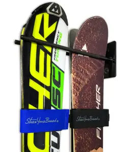 Mountain Essential Ski Wrap Straps | 4-Pack | Arctic Black