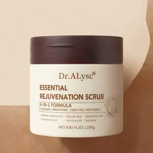 Glycolic Acid Gentle Body Scrub | 4-in-1 Night Exfoliator with Gentle Exfoliation, Niacinamide, Turmeric & Lavender | Fights KP, Brightens & Hydrates Skin | Perfect Nighttime Skincare 8.82 fl oz