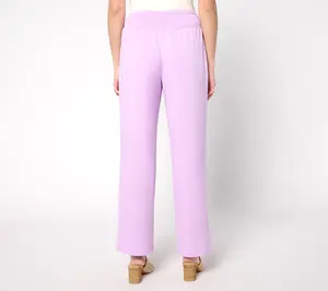 QVC Women's Acquitted Knit Relaxed Regular Pants (Brandis Dress Out Loud Collection)