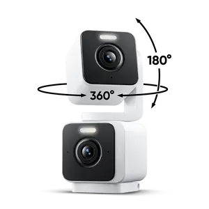 Wyze Duo Cam Pan — Wired 2K Dual Security Camera, Indoor/Outdoor, Pan Tilt Zoom (PTZ) w/ 360° Motion Tracking, Color Night Vision, 2 Camera Surveillance, Siren, Spotlight, 2-Way Audio, Works with Alexa & Google Assistant