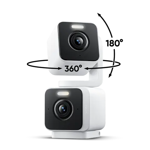 Wyze Duo Cam Pan — Wired 2K Dual Security Camera, Indoor/Outdoor, Pan Tilt Zoom (PTZ) w/ 360° Motion Tracking, Color Night Vision, 2 Camera Surveillance, Siren, Spotlight, 2-Way Audio, Works with Alexa & Google Assistant