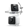Wyze Duo Cam Pan — Wired 2K Dual Security Camera, Indoor/Outdoor, Pan Tilt Zoom (PTZ) w/ 360° Motion Tracking, Color Night Vision, 2 Camera Surveillance, Siren, Spotlight, 2-Way Audio, Works with Alexa & Google Assistant
