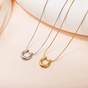 Stainless Steel U-Shaped Pendant Collar Chain